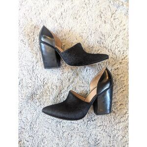 Huma Blanco Black Willa Heels Calf Hair Pumps Size 39